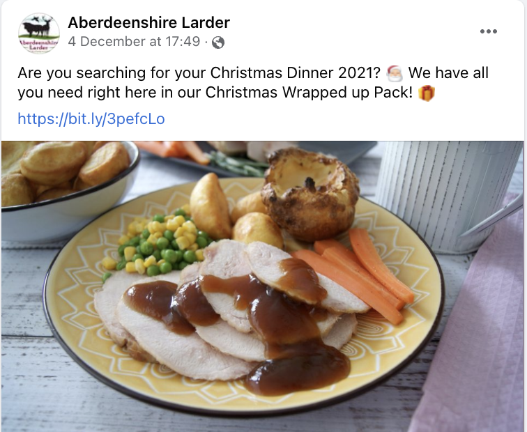 Aberdeenshire Larder, Ellon, Facebook Post