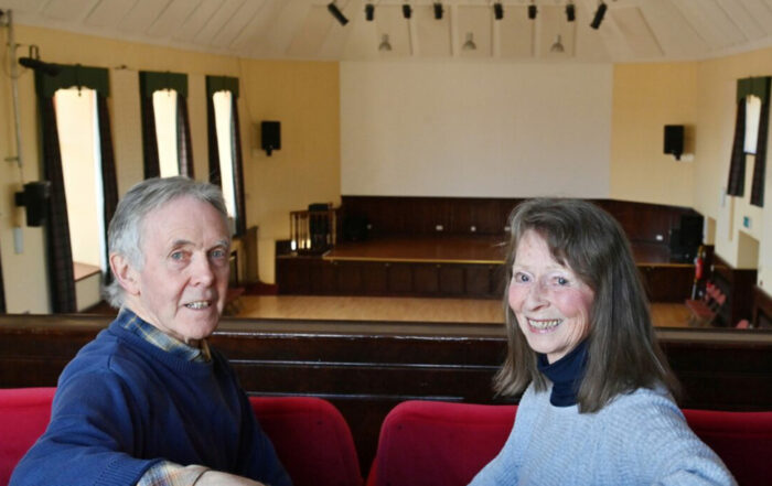 Keith Hart and his wife, Liz caretakers of Victoria Hall, Ellon