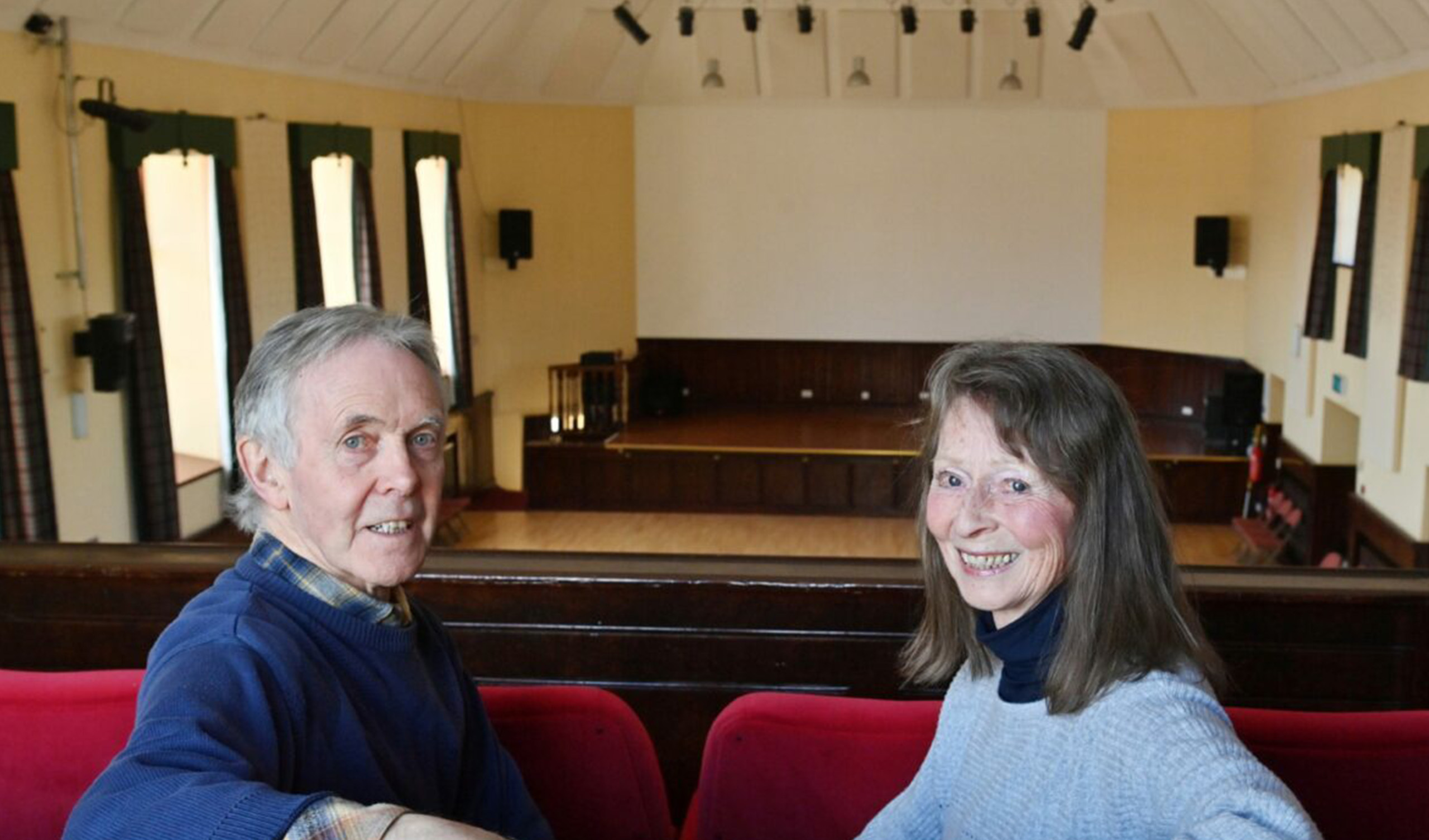 Keith Hart and his wife, Liz caretakers of Victoria Hall, Ellon