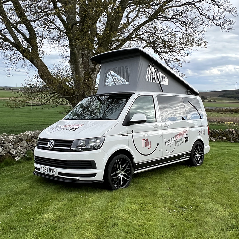 Tilly VW Transporter from Happy Campers, Ellon - Front and side preview