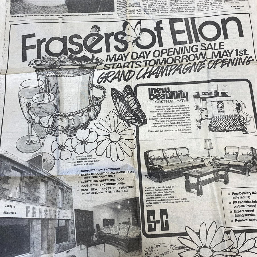 Frasers of Ellon History, old advert