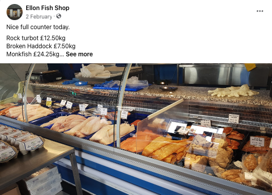 Ellon Fish Shop, Facebook Post